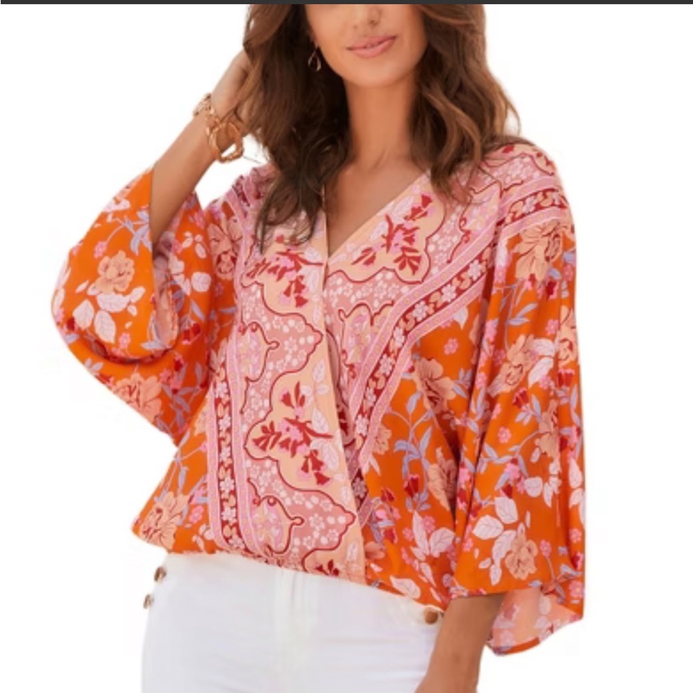 Lascana Boho Floral V-Neck Blouse